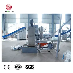 HDPE PE LDPE Films PP Bags Reusing Single-stage Compactor Water-ring Pellet Cutter Granulating Plastic Pelletizing Machine Line