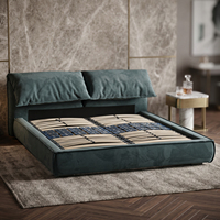 Ensemble de chambre à coucher moderne et minimaliste, mobilier de villa, lit design taille King ou Queen, cadre de lit taille King, minimaliste