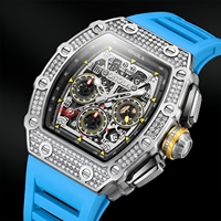 Montre chronographe à quartz en alliage carré de luxe ONOLA 6826Q pour hommes - Nouveauté