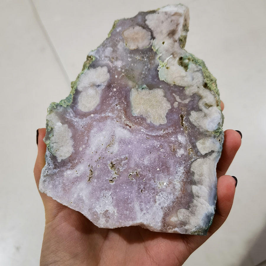 花瑪瑙スラブ生磨かれた桜瑪瑙クリスタルスライスナチュラルさくら瑪瑙