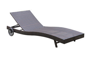 Chaise longue <span class=keywords><strong>en</strong></span> <span class=keywords><strong>rotin</strong></span> de style moderne, canapé-lit, chaise de soleil avec roues, meubles d'extérieur, patio de jardin, piscine de plage, loisirs - Product Image 2