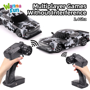 핫 세일 2.4GHz 4채널 4WD 1/16 <span class=keywords><strong>RC</strong></span> 드리프트 카 원격 조종 어린이 장난감 예비 타이어 USB 케이블 포함 - Product Image 2