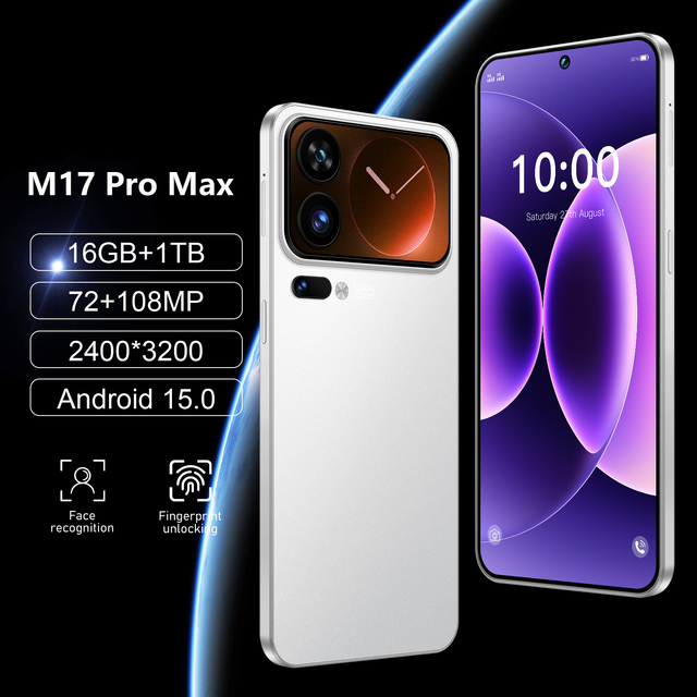 Smartphone with Large Battery 7.3" 120Hz Dual Sim Card Deca Core 108MP Camera 5G HD Display English Powerful Android 15