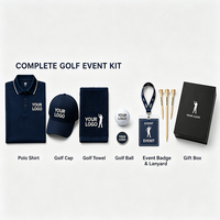 Juego de Regalo Personalizado LINHON para Torneos de Golf con Camiseta Polo, Gorra de Golf, Toalla, Marcador de Pelota, Insignia, Kit de Promoción para Eventos de Golf