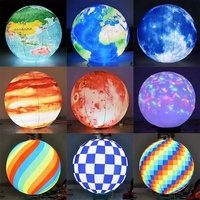 Boule gonflable géante lumineuse LED : Planètes, Globe Terrestre, Lune, Mars, Soleil, Vénus, Mercure, Saturne, Uranus, Neptune
