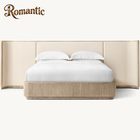 RH Neuer Retro-Stil Bettrahmen Kingsize Modern Amerikanisch Retro Eiche Massivholz Weiches Bettgestell Luxusbett