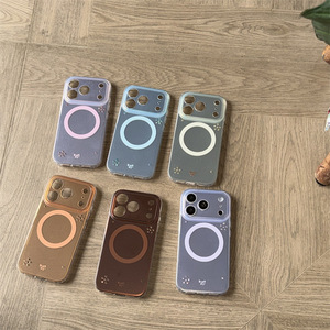 เคสโทรศัพท์แม่เหล็กผิวด้านลายดอกไม้กลิตเตอร์หรูหราสำหรับ iPhone 17 PRO MAX 16 Pro 15 Pro - Product Image 1
