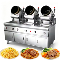 Máquina de Arroz Frito Automática Eléctrica/a Gas de Acero Inoxidable Personalizada de Fábrica 110V 220V, Robot de Cocina Automático para Saltear, Wok