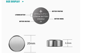 CR2032 3V ce认证纽扣锂电池锂离子电池组无充电316按钮 - Product Image 5