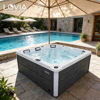 Prix d'usine LOVIA Balboa Jacuzzi Bain à remous Hydromassage Spa extérieur en acrylique pour 5 personnes pour villa