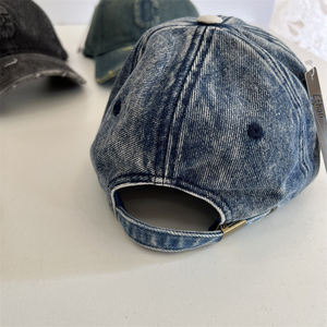 Bán Buôn Người Đàn Ông Trống Hat Đá Rửa Sạch Jeans Denim Mũ Bóng Chày Hat Rửa Sạch Phun Tay Thêu Mũ Bóng Chày Với Biểu Tượng Tùy Chỉnh - Product Image 6