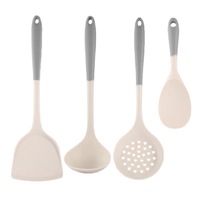 Ustensiles de cuisine quotidiens : Ensemble de spatules et cuillères à soupe en silicone antiadhésives, résistantes aux hautes températures et antidérapantes pour la maison