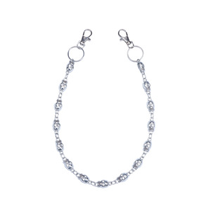 โซ่คาดเอวโลหะรูปหัวกะโหลก สีเงินทิเบต เครื่องประดับแฟชั่นสำหรับทุกเพศ สไตล์ร็อคสำหรับฮาโลวีน - Product Image 5