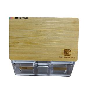 بطاقة أعمال رقمية NFC خشبية ذكية مخصصة ، اضغط على بطاقة vCard مع رمز QR وروابط وسائل التواصل الاجتماعي - Product Image 3