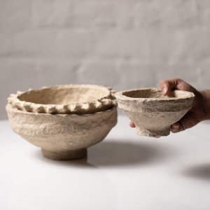 Unique Design Handmade Papier Mache <b>Bowl</b> with Natural Decorative Texture for Home Decor Centerpiece and Display For Sale - Product Image 2