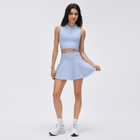 Jupes de tennis personnalisées grande taille pour femmes, jupes de golf mini double couche, jupes de sport yoga pour femmes, ensembles de culottes de fitness