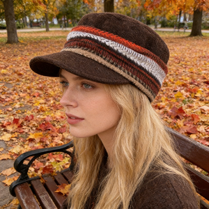 COHUY 2026 Sombrero <span class=keywords><strong>de</strong></span> Pescador Retro Estilo Maillard Multicolor, 100% Poliéster Transpirable, <span class=keywords><strong>para</strong></span> <span class=keywords><strong>Mujer</strong></span>, Otoño/Invierno, Viajes - Product Image 4