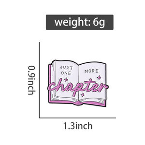 Еще одна глава, эмалированная брошь, брошь для любовников, забавная цитата, значок на лацкане, ювелирный подарок для читателей, друзей - Product Image 6