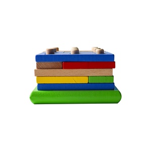 Деревянная красочная головоломка-танграмма C01317, головоломка для мозга, интеллектуальная Геометрическая сборка, строительный блок - Product Image 4