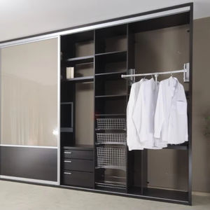 Luxury Modern Design Adjustable Walk-in Closet Wardrobe High-End Glass Door <strong>LED</strong> <strong>Light</strong> for Bedroom Living Room <strong>Furniture</strong> - Product Image 2