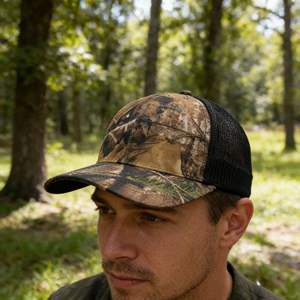 Gorra de béisbol de camuflaje para exteriores de Vietnam con MOQ bajo, gorra trucker personalizada para papá, gorra de béisbol de malla camuflada con cierre a presión, gorra de caza lisa de 6 paneles para adulto - Product Image 6