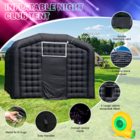 Portable fête gonflable discothèque Cube tente maison arrière-cour noir gonflable boîte de nuit Disco sauter tente de fête à vendre