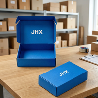 Carpeta JHX JHX001 con Forma Personalizada, Logotipo en Lámina Plateada, Cierre Magnético, Asa, Cartón Corrugado Reciclado Ecológico, Regalo de Alta Gama