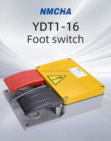 Interrupteur à pédale momentané YDT1-16 Noir 230V 15A SPDT NO NC Personnalisé 1,5m Contrôleur de pédale à commande au pied Métal IP65