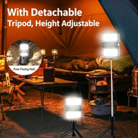 Lampe de camping LED extérieure à haute luminosité, extra-longue, extensible, pliable, portable, alimentée par énergie solaire, projecteur pour jardin