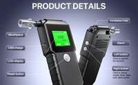 Testeur d'alcoolémie portable, détecteur d'alcool à capteur semi-conducteur, éthylotest haute précision avec écran LCD pour usage personnel quotidien