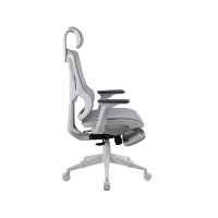 2025 Chaise de bureau ergonomique d'appui-tête de directeur de maille blanche moyenne avec l'accoudoir 3D