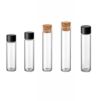 Tube à essai en verre avec bouchon à pression résistant aux enfants, récipient de stockage hermétique