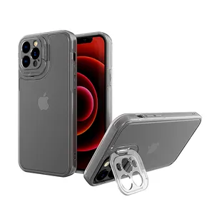 Katlanır görünmez Stent Stent ect Kickstand kamera koruma cep kapak PC TPU hibrid telefon kapak iPhone 13 12 Pro Max