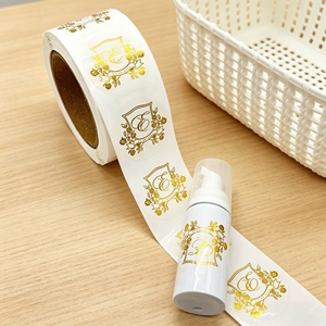 Custom Silver PP <b>Label</b> Stickers Waterproof Eco-Friendly for Personal Care Bottles Logo Air Freshener with Metallic Foil Chrome - Product Image 2