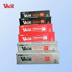 55g VAOK 85g高温RTV硅胶法兰密封胶垫片制造商汽车用粘合剂蓝色、红色、银色、黑色