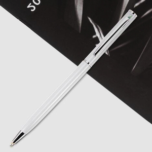 NM-074 <b>White</b> Slim metal Ball <b>Pen</b> Hotel twist Ballpoint <b>Pen</b> - Product Image 2