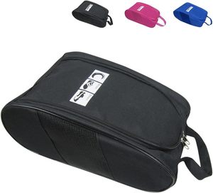 Black Shoe Bag for Travel, Golf Shoe Bag Pouch Portable Large Shoes Storage Bag, Zipper Shoe Bags for Gym Sport