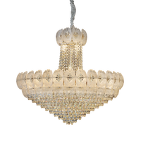 Lustre en cristal floral de style français luxueux, idéal pour les villas, les salles de banquet et les halls d'hôtels