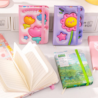 Carnet de notes scolaire portable A7 pour enfants, design mignon de dessin animé, couverture en papier, cadeau