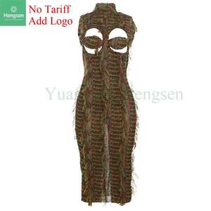 Nouvelles femmes sans manches creux robe mince <span class=keywords><strong>dos</strong></span> <span class=keywords><strong>nu</strong></span> robe mi-longue dames - Product Image 3