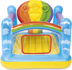 Château gonflable amusant pour enfants en forme <span class=keywords><strong>de</strong></span> <span class=keywords><strong>montgolfière</strong></span> avec trampoline intégré pour fêtes en plein air - Product Image 2