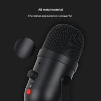 Takenoken Intelligent Cardioid Pattern Condensateur USB Microphone Réduction du bruit pour l'enregistrement de podcasting de jeux sur Smartphones