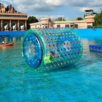 Rouleau aquatique gonflable en PVC/TPU le plus vendu, rouleau aquatique gonflable pour la marche sur l'eau, tube aquatique gonflable à roulettes