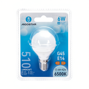 Lampadina Led Aigostar G45 E14 6W 6500K Bianco Freddo 510Lm Luce a 360 Gradi - Product Image 2