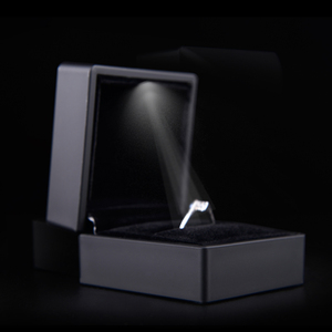 FANXI H001 Custom logo Black <b>Led</b> Jewelry <b>Box</b> Ring Earrings Pendant Necklace <b>Box</b> Jewelry Packaging - Product Image 1