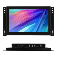 Moniteur LCD TFT IPS industriel de 9 pouces, boîtier métallique, entrée HDMI VGA AV BNC USB, montage VESA, haut-parleur intégré, tactile en option