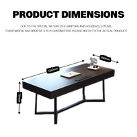 Bureau d'ordinateur long en bois massif fumé, style minimaliste italien, luxe moderne, pour salon et bureau à domicile