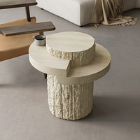 Table basse d'angle de style Wabi-Sabi moderne et luxueuse pour salon, nouvelle table d'appoint créative pour villa et maison d'hôtes