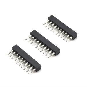 Connecteur femelle YZTECH, pas de 1,778 mm, usiné, droit, H3,0 mm, 1x10 broches, boîtier PPS, courant nominal 1A pour PCB, contact en laiton - Product Image 1