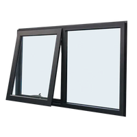 Ventanas fijas superiores de alto rendimiento Toldo inferior Ventana colgada Rotura térmica Perfil de aluminio Ventanas abatibles estándar del norte de EE. UU.